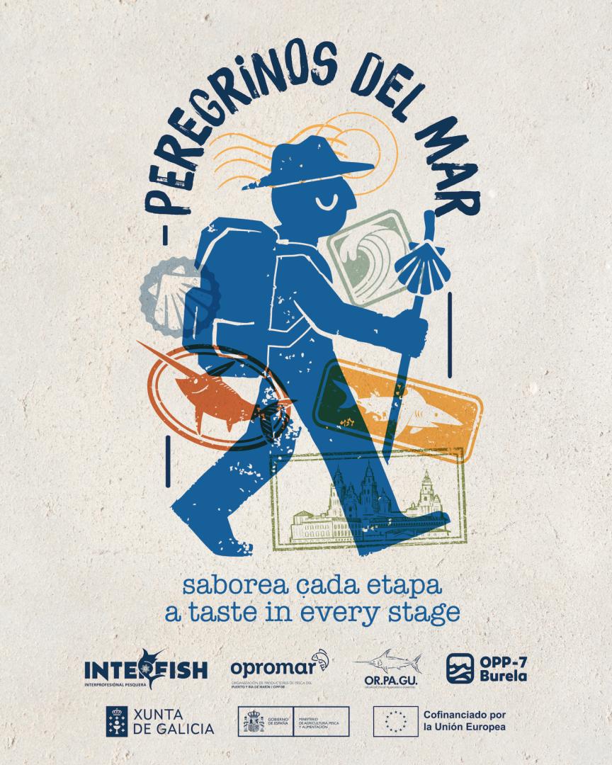 Cartel de la campaña "Peregrinos del mar" impulsada por Interfish España