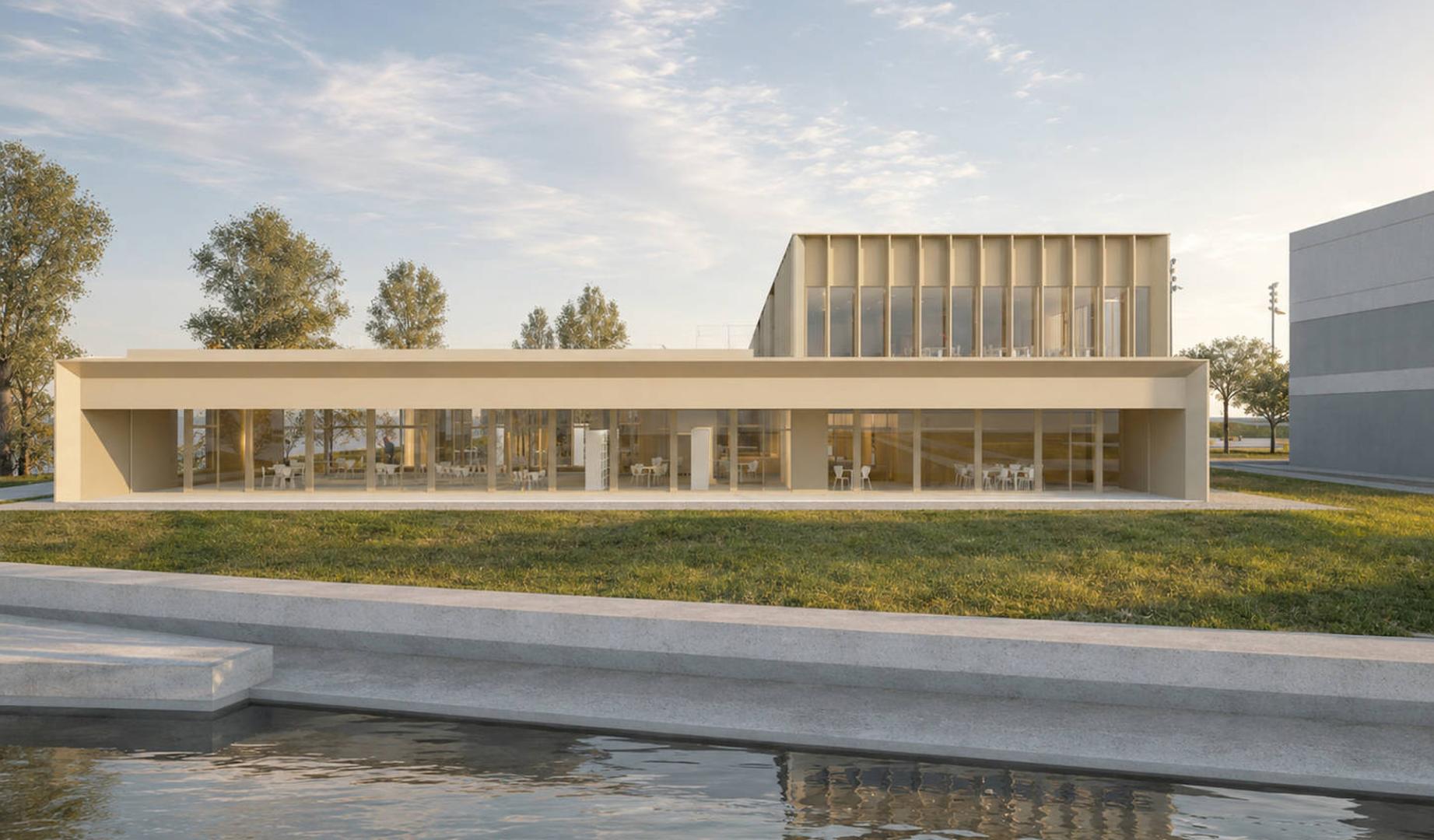 Recreación de la futura casa de cultura, que se levantará entre el Lago y la Casa Consistorial