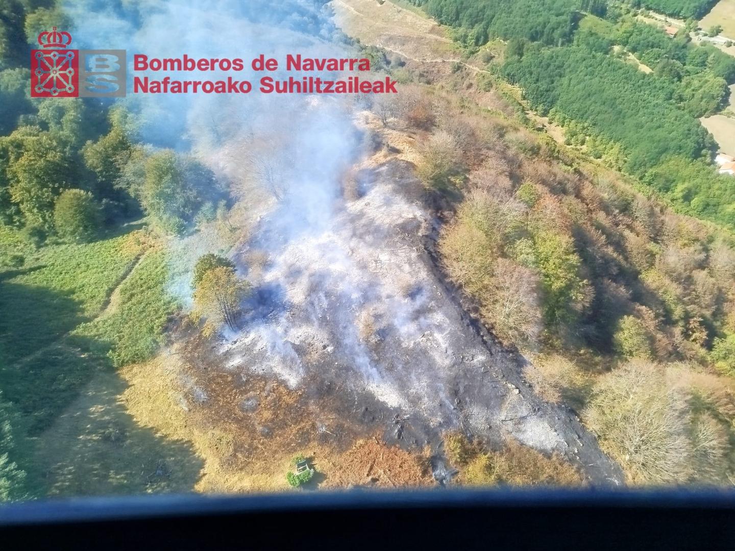 Área quemada en Ezkurra