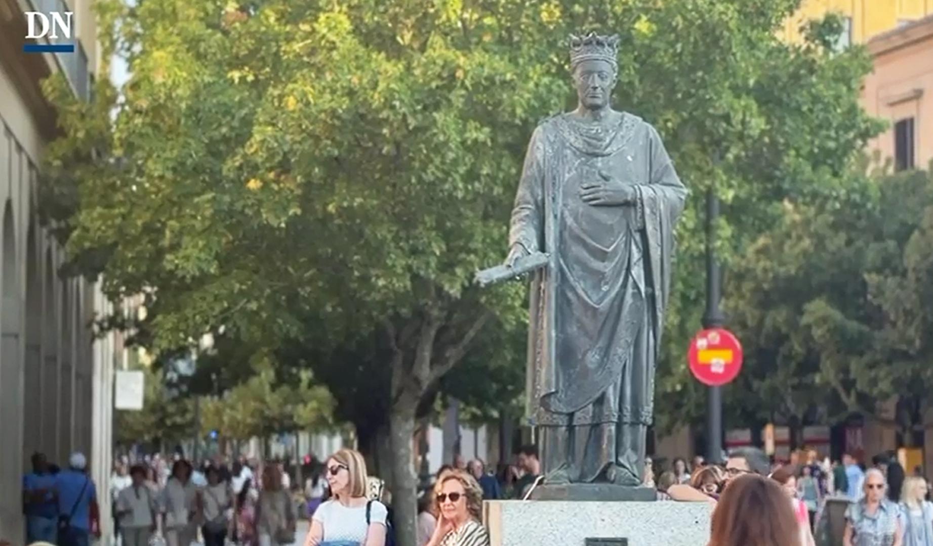 Buen tiempo y acordes de La Pamplonesa este sábado 26 de septiembre en las calles del Casco Viejo de Pamplona.