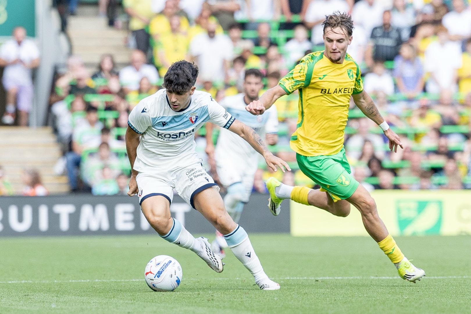 Anai Morales, en un partido con Osasuna en Inglaterra durante esta pretemporada