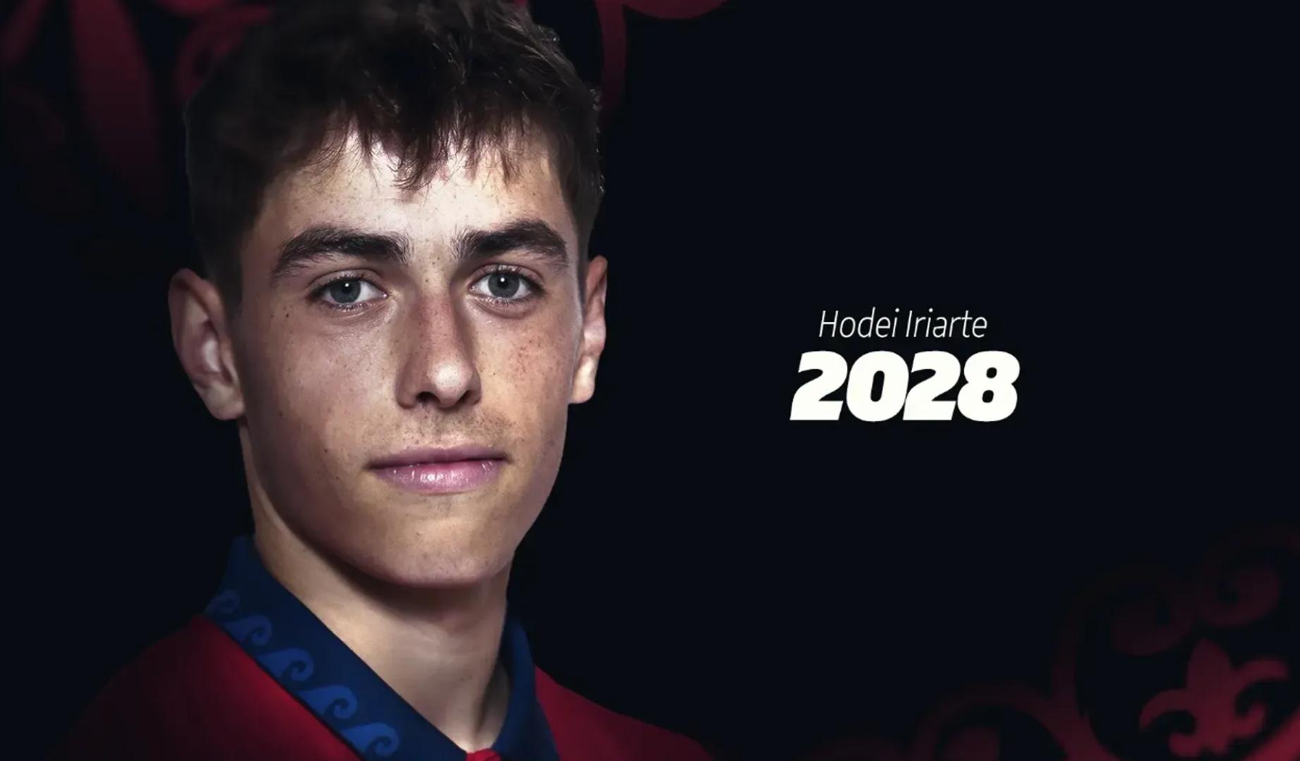 Osasuna renueva Hodei Iriarte