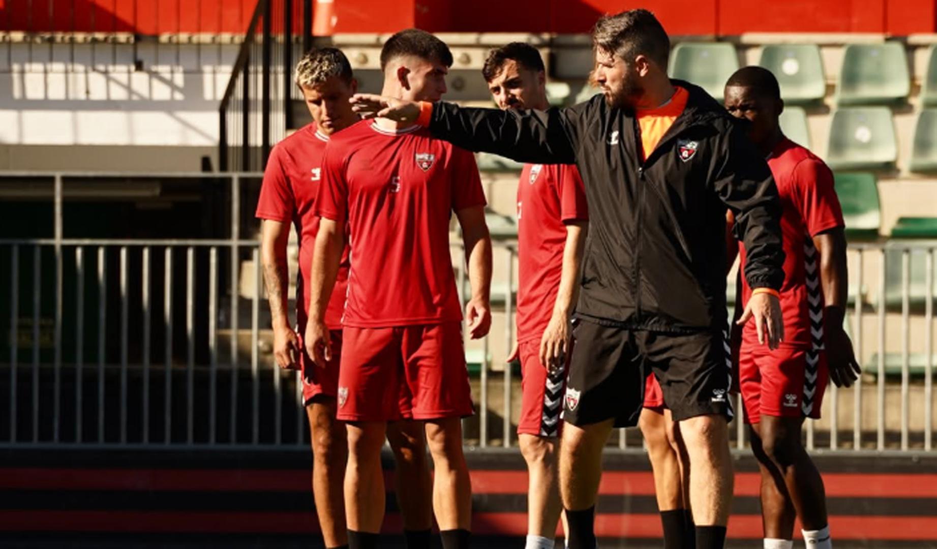 Jon Erice durante un entrenamiento con el Arenas de Getxo