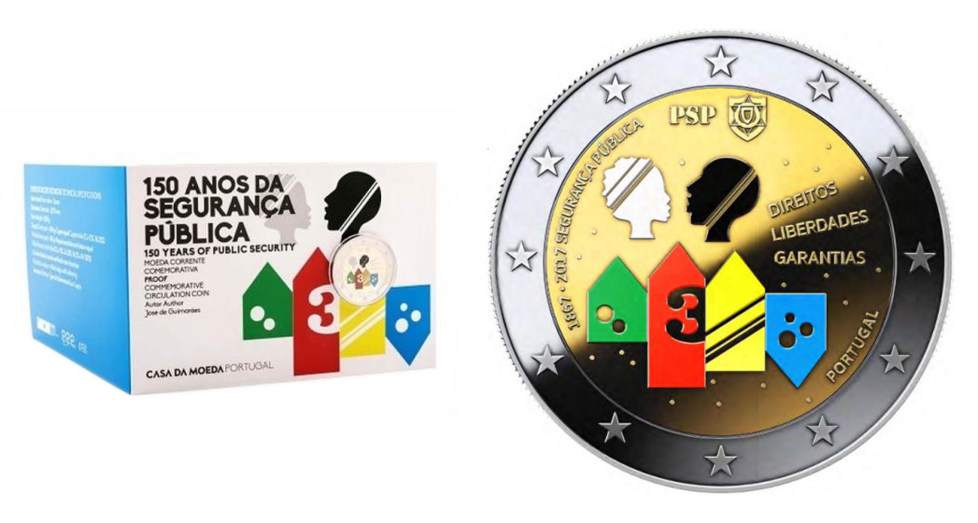 Presentación de la moneda en calidad proof coloreada