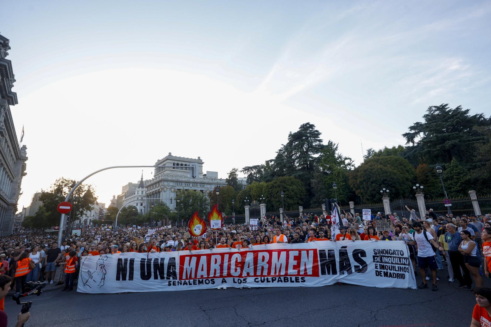 Manifestación de apoyo a Maricarmen en Madrid