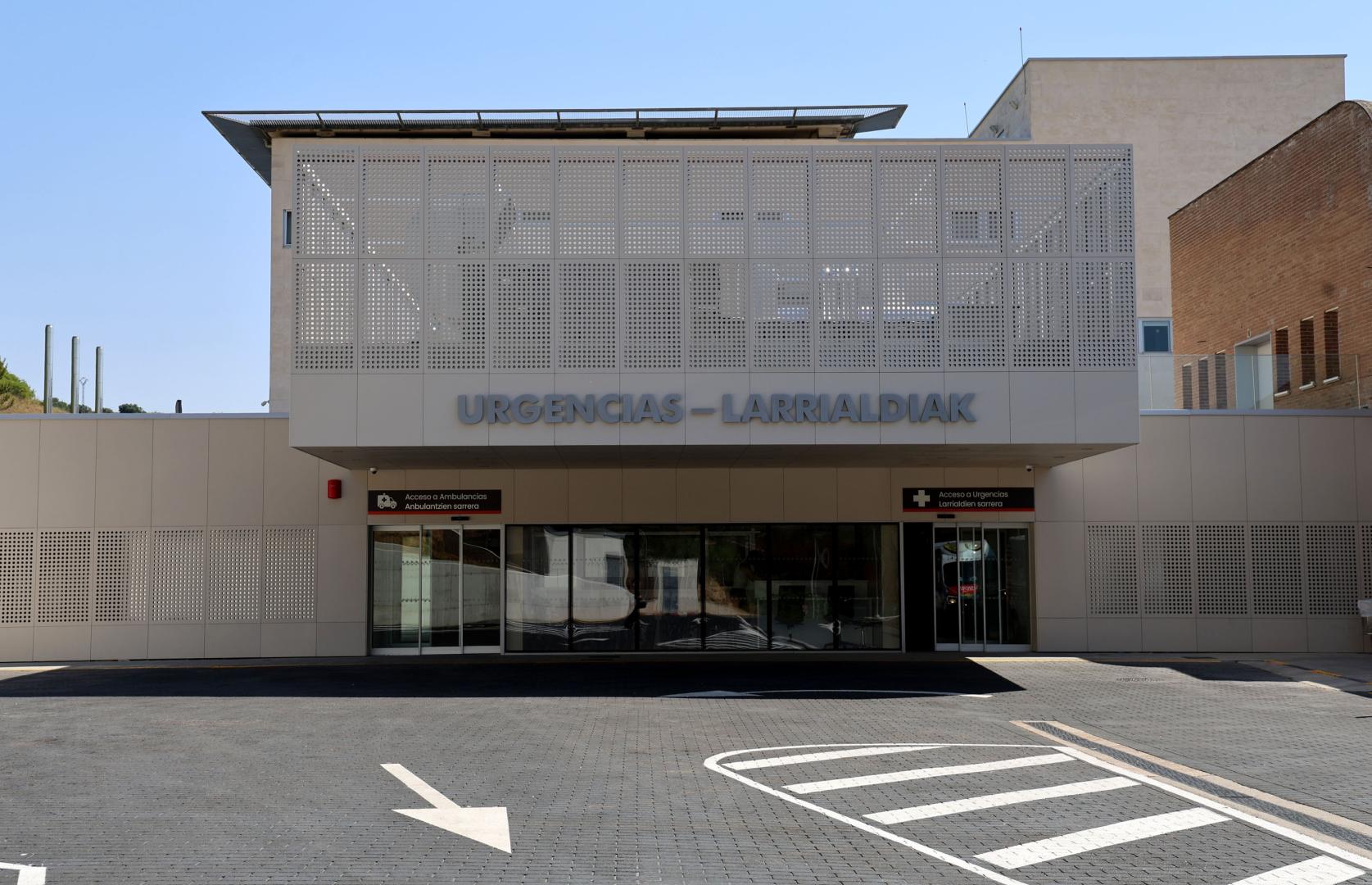 Acceso a Urgencias del Hospital García Orcoyen de Estella.
