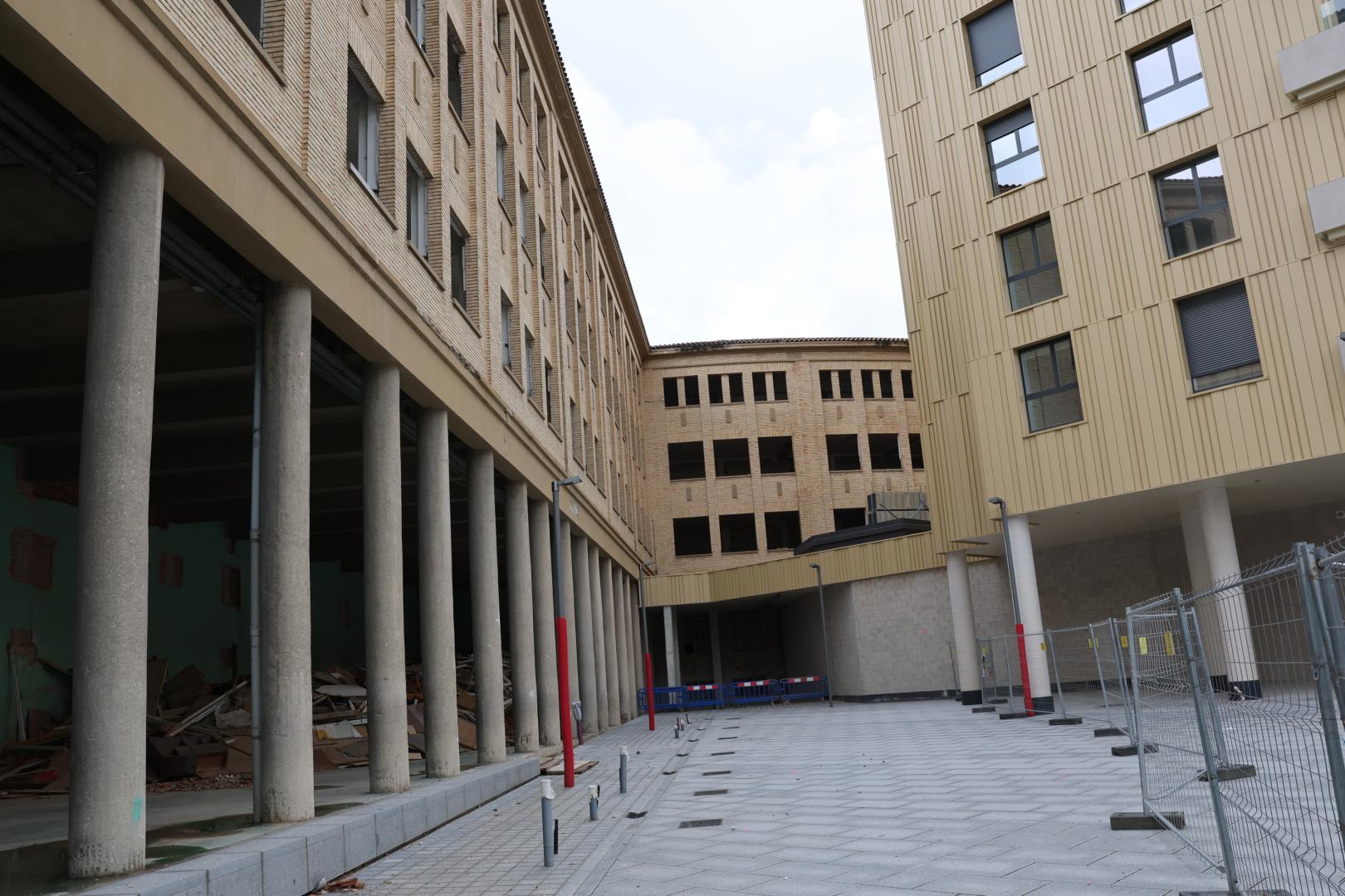 La zona urbanizada entre las viviendas libres y el antiguo colegio de Maristas
