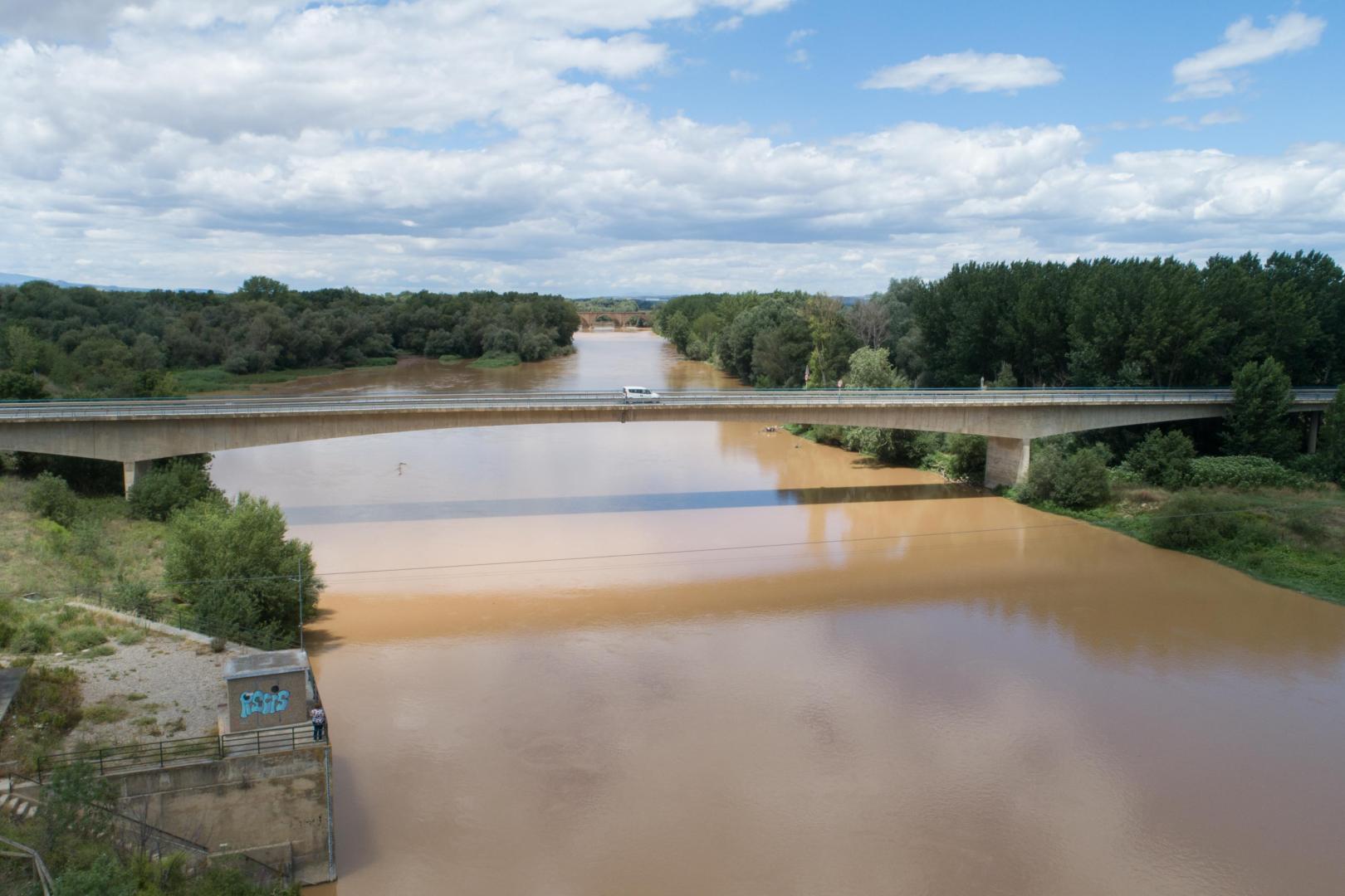 Puente de la carretera N-113 sobre el Ebro, en Castejón