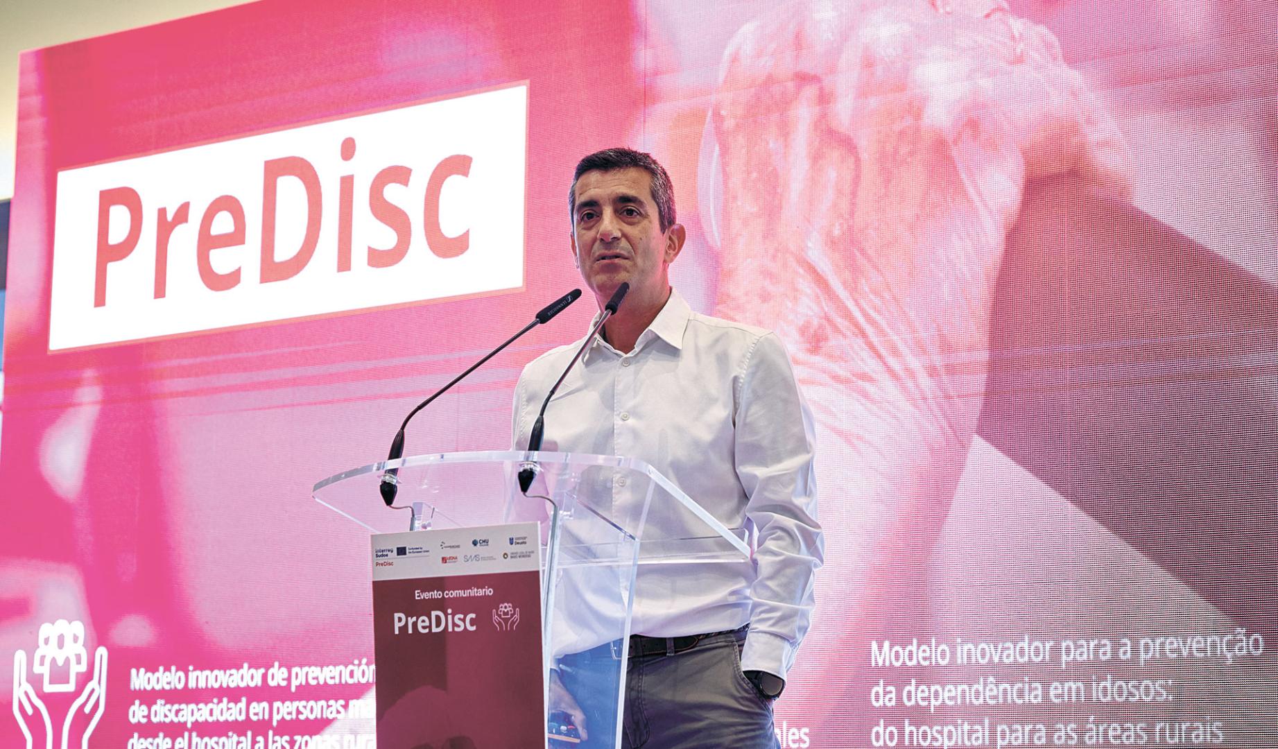 Nicolás Martínez durante la presentación de PreDisc con motivo del Día de las Personas Mayores.