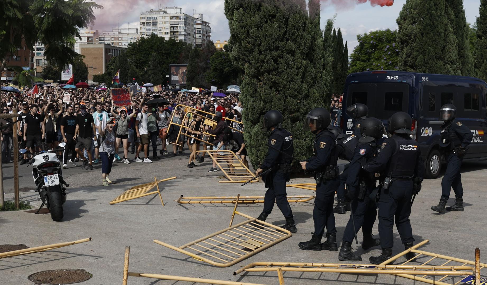 Incidentes en Valencia tras la manifestación por la vivienda