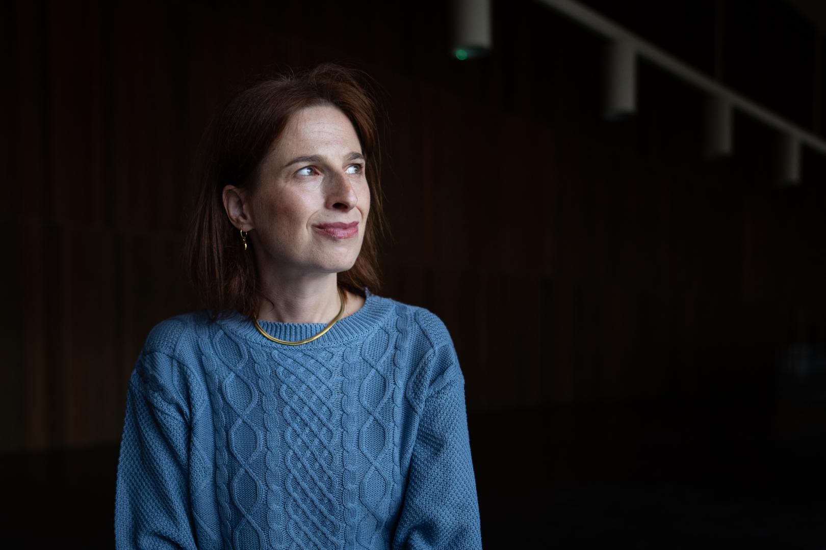 La periodista y politóloga austriaca Natascha Strobl, este sábado, en el Baluarte de Pamplona