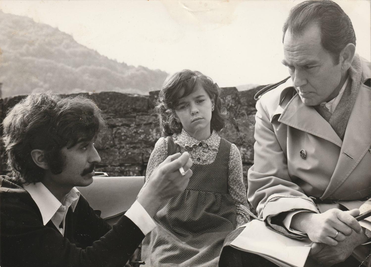 Luis Cortés, izquierda, durante el rodaje de la película 'Marián', en 1977