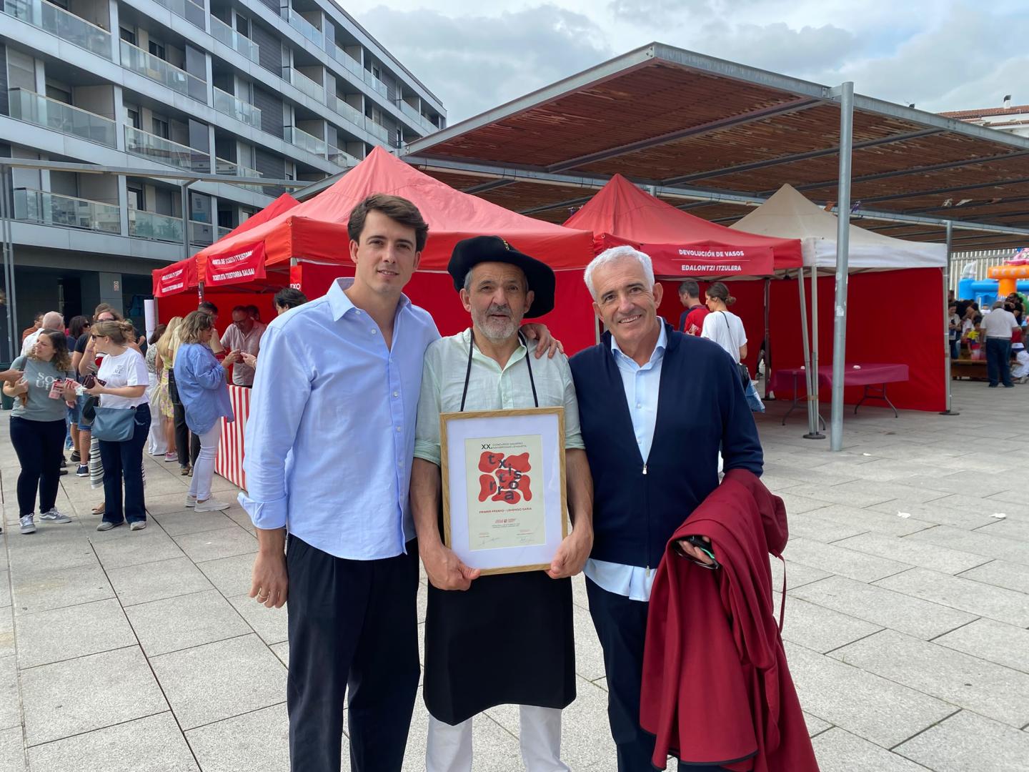 Adrián Zuazu, José Ignacio Zuazu y Luis Zuazu esta mañana.