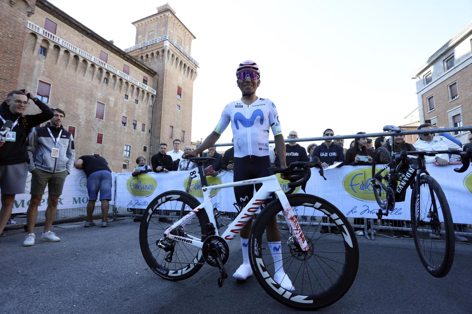 Nairo Quintana, en el Giro de Emilia, su última carrera
