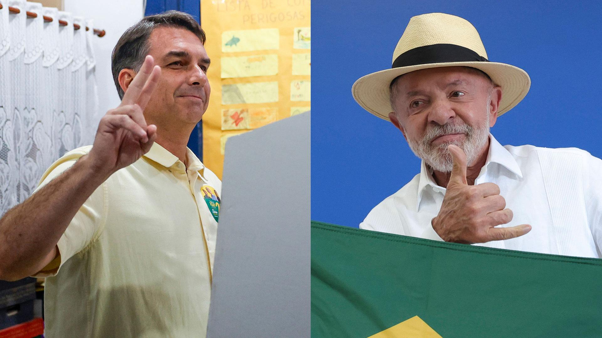 El senador Flávio Bolsonaro y Luiz Inácio Lula da Silva disputarán la Presidencia de Brasil en una segunda vuelta electoral el próximo 25 de octubre