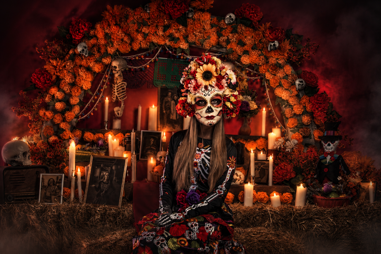 Un rincón inspirado en el imaginario mexicano de Catrina, lleno de color, misterio y tradición. Una experiencia tematizada para acercarse al mundo de las almas desde el lado más familiar de Halloween