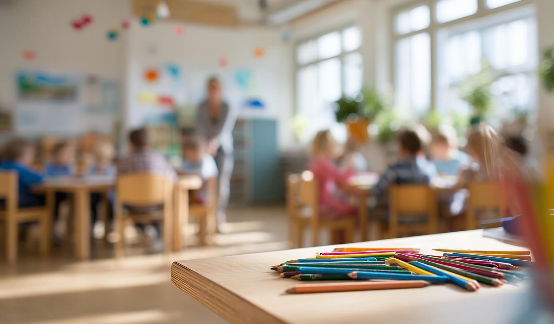 Niños en un aula