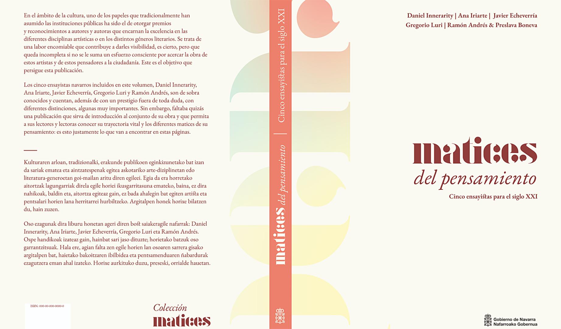 Portada del libro 'Matices del Pensamiento. Cinco Ensayistas para el siglo XXI'