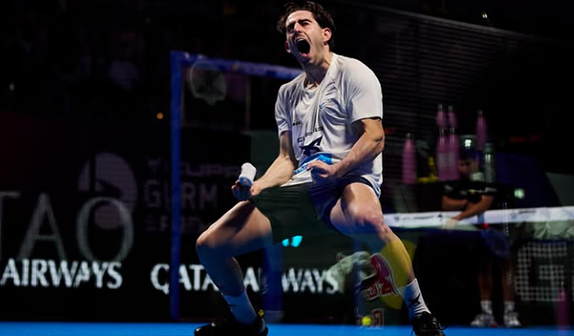 Jon Sanz celebra con rabia el pase a la final de Dusseldorf. El dj está de vuelta.