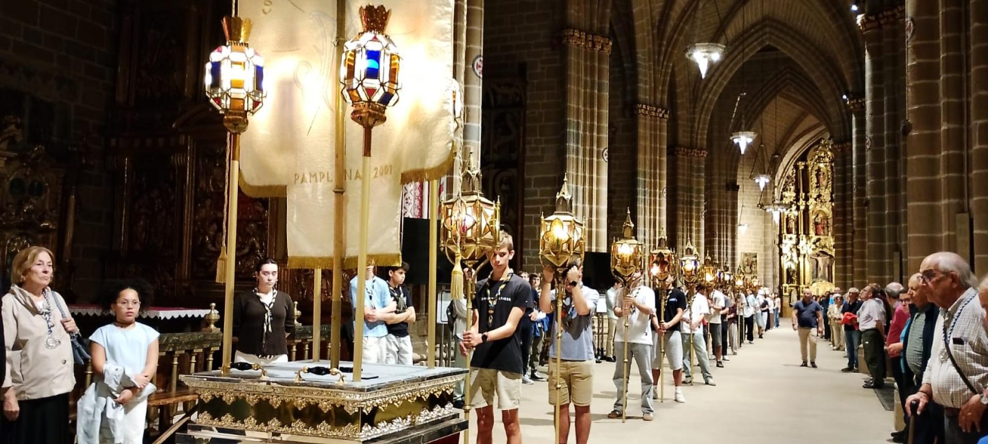Una imagen del Rosario, este 10 de octubre en la catedral de Pamplona.