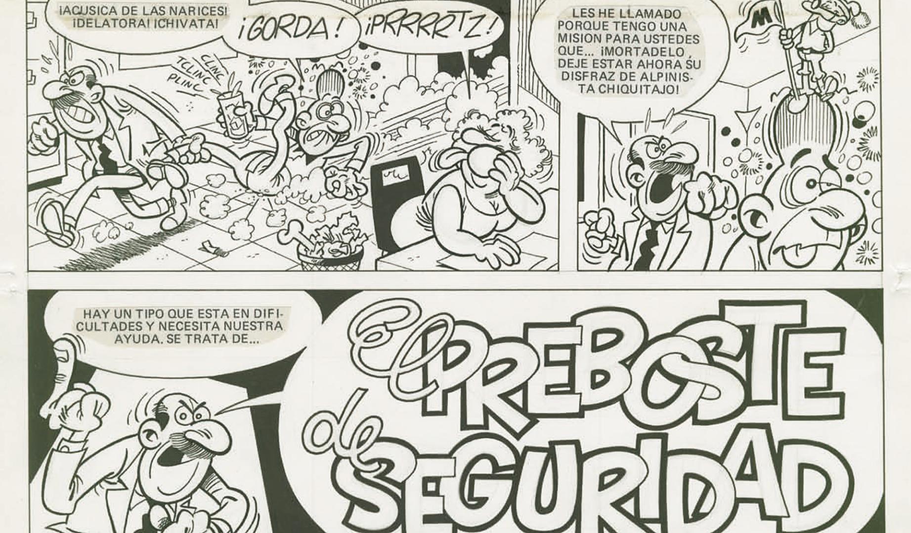 Viñetas de la obra de Francisco Ibáñez 'El preboste de seguridad', editado en 1985