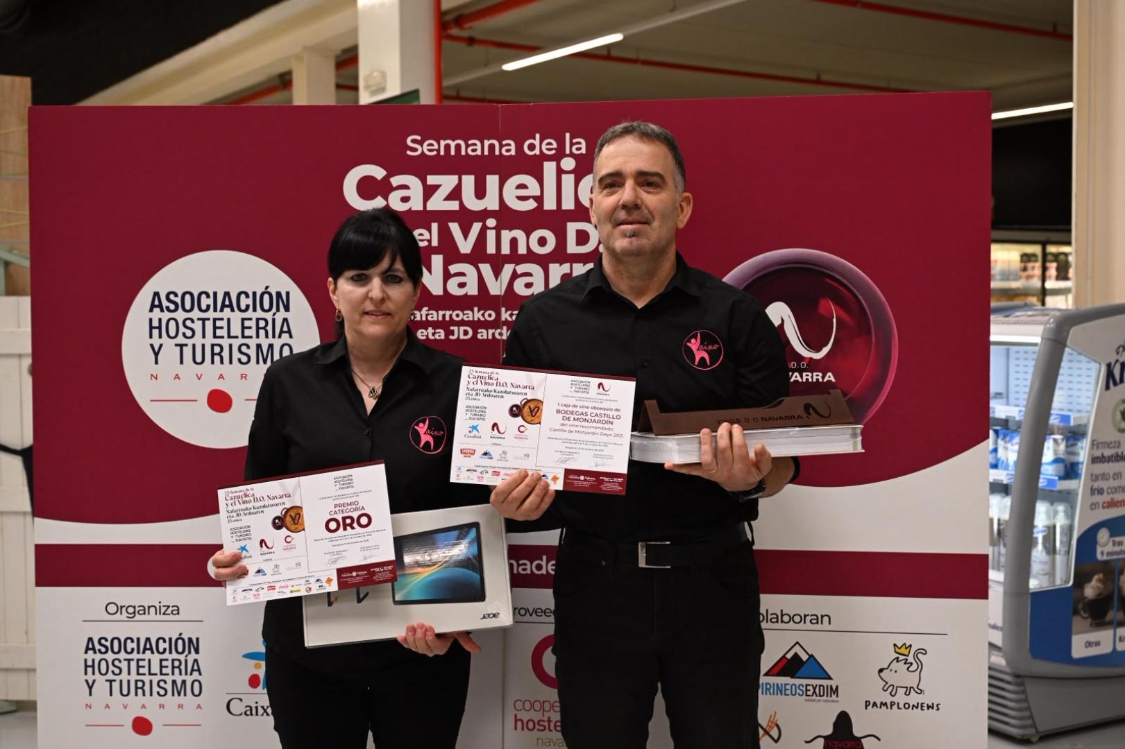 El bar Kaixo de Alsasua gana la Semana de la Cazuelica y el Vino D.O. Navarra