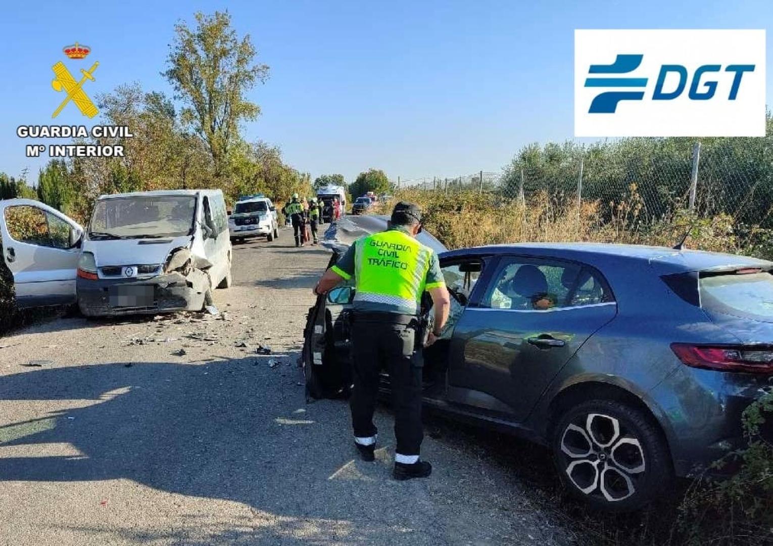 Un mujer de 60 años, herida en una colisión con cuatro vehículos implicados en Cadreita