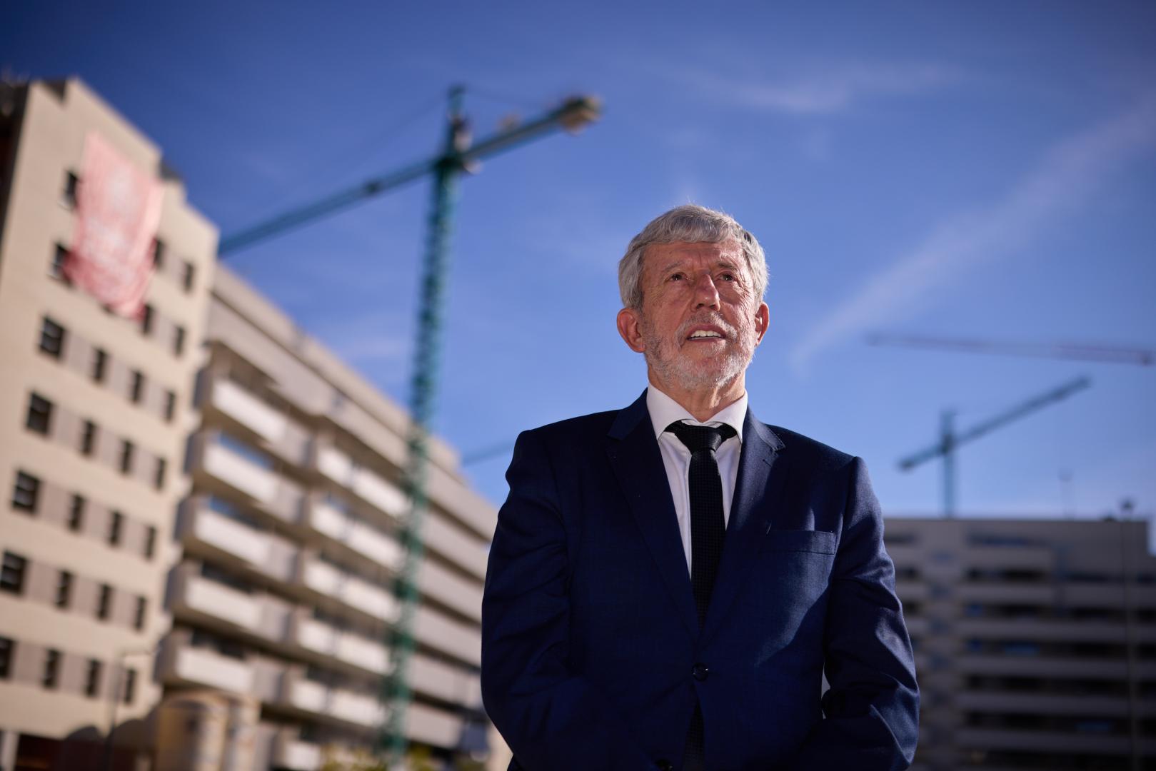 A* Jesús Garzaron F* 2026_10_14 T* Juan Las Navas, presidente de la Asociación de Constructores y Promotores de Navarra. L* Azpilagaña, Pamplona.