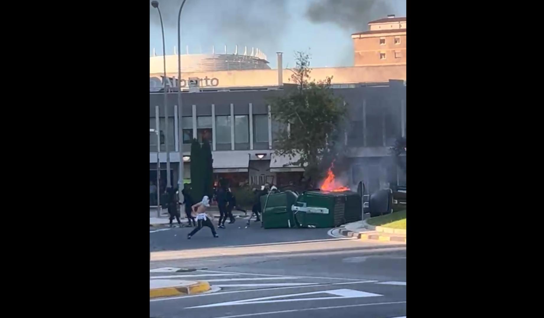 Las protestas contra Vito Quiles han desembocado en vandalismo
