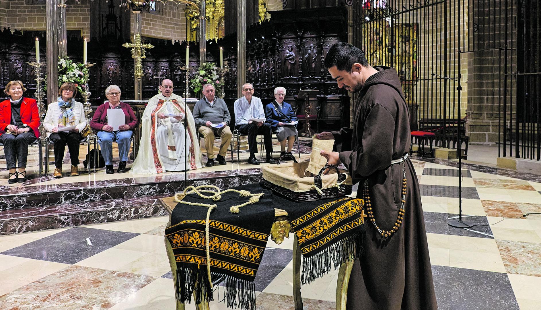 Joel Torres participó el 10 de octubre en la catedral de Pamplona en la oración por los 800 años de la muerte de San Francisco de Asís