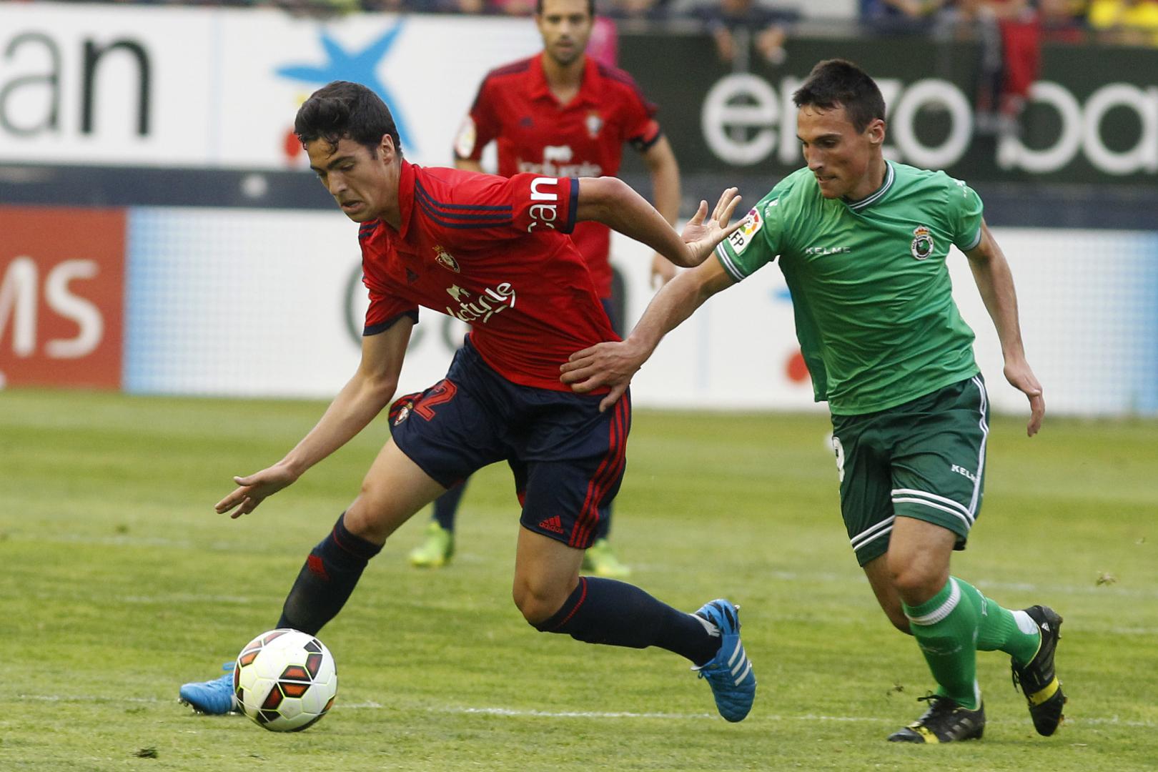Mikel Merino y San Emeterio, en el último Osasuna-Racing de 2014