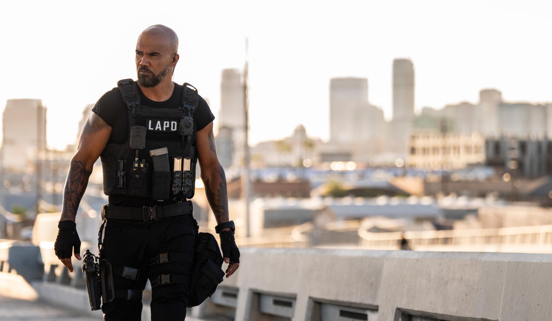 Shemar Moore, durante una escena de la serie S.W.A.T.