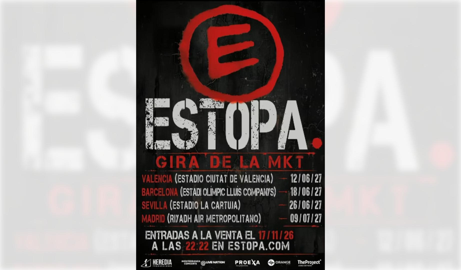 Cartel promocional de la nueva gira