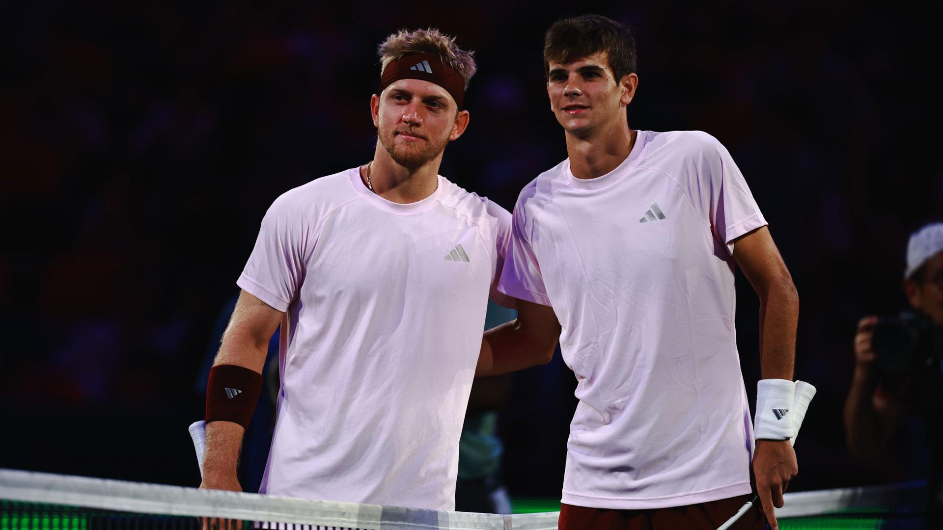 Los tenistas españoles Alejandro Davidovich y Rafa Jódar