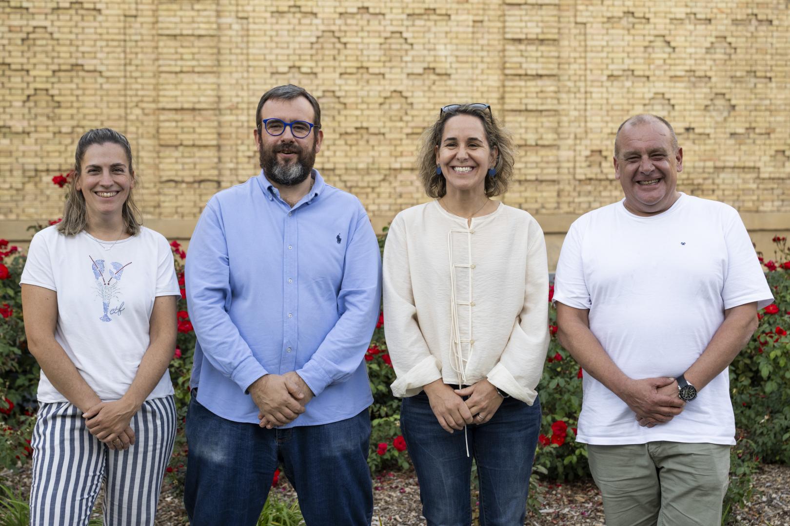 De izda a dcha: María Martínez (Enekorri), Luis Salcedo (El Choko de Remigio), Haizea Luzuriaga (Donamaria´ko Benta) y Nicolás Ramírez (Túbal).