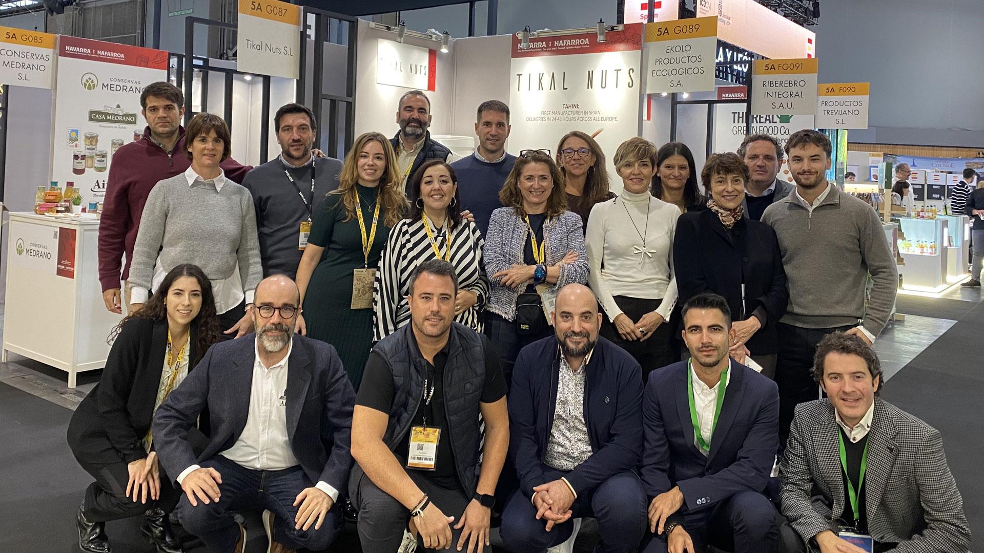 Miembros de las empresas navarras que participan en el stand agrupado de Navarra en la feria SIAL París 2026