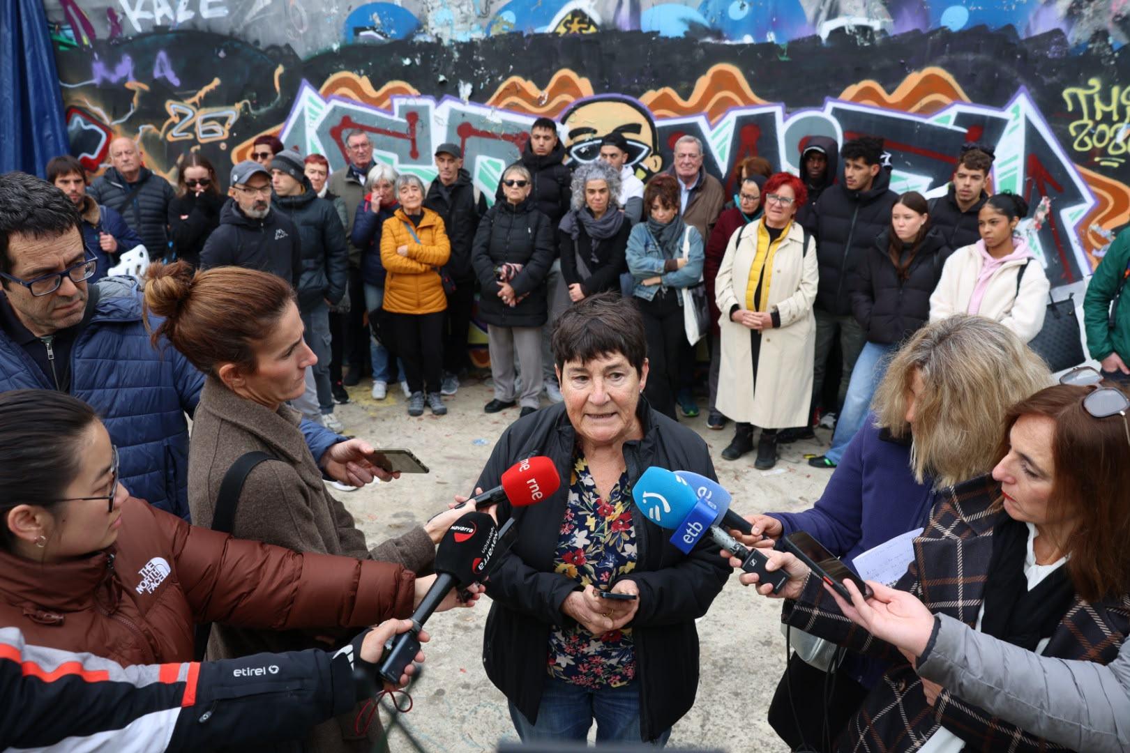 Tere Sanz, de Apoyo Mutuo, durante la rueda de prensa