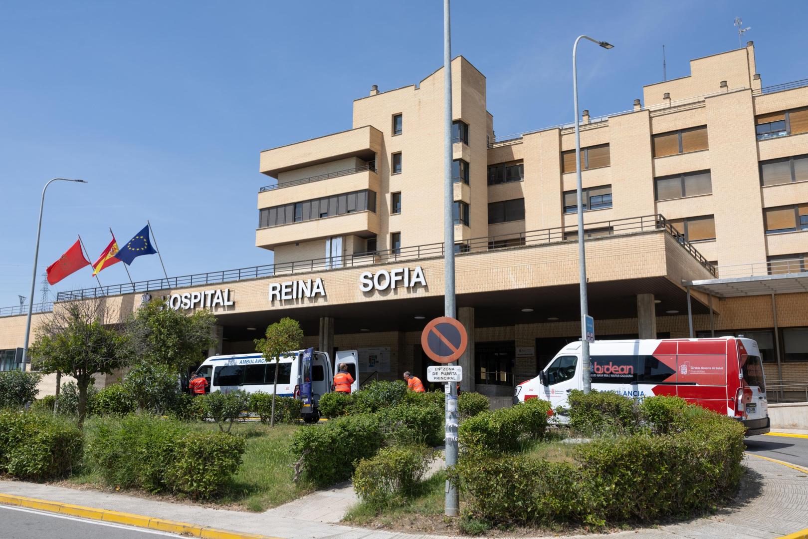 Acceso al hospital Reina Sofía de Tudela