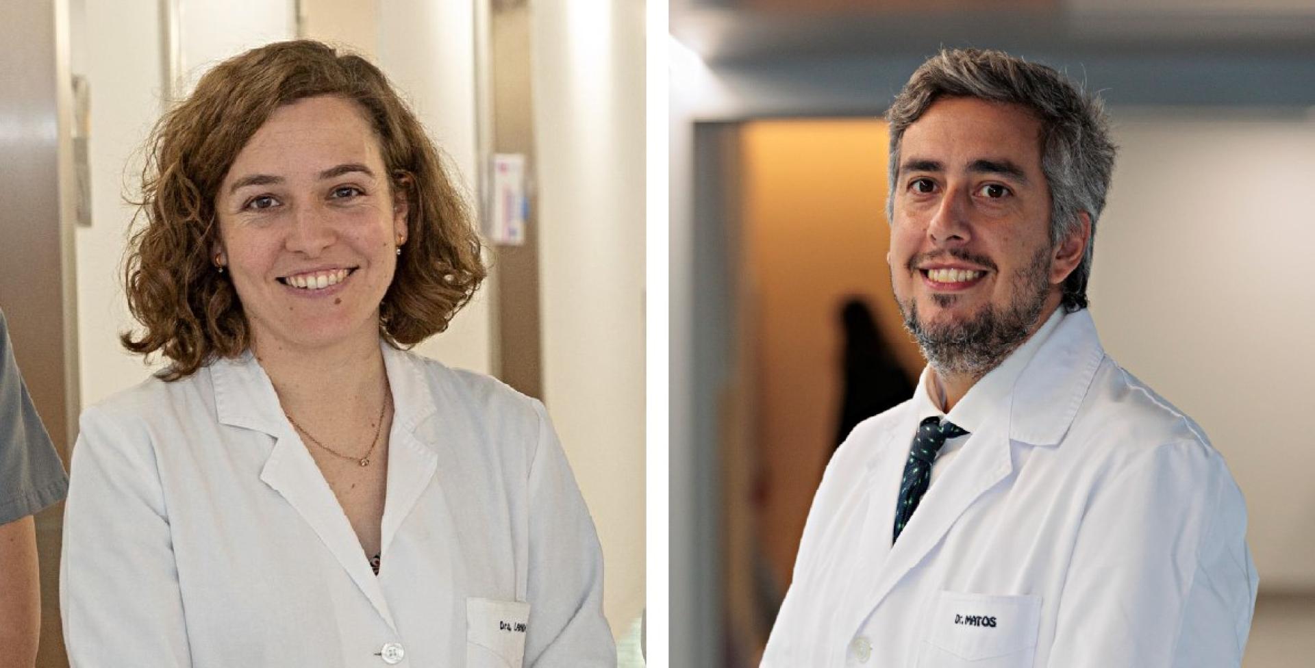 La doctora Ana Landa y el doctor Ignacio Matos, oncólogos médicos del Área de Cáncer Gastrointestinal e investigadores -respectivamente- de los estudios fase I y fase II/III para cáncer colorrectal metastásico