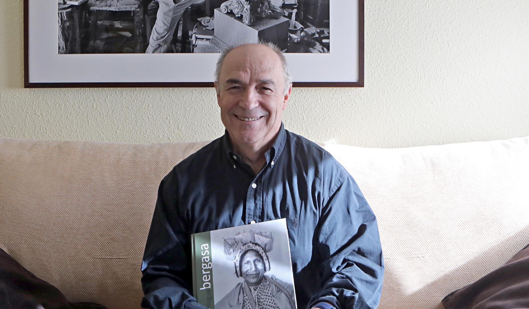 Miguel Bergasa, en 2023, cuando presentó su libro sobre Bolivia