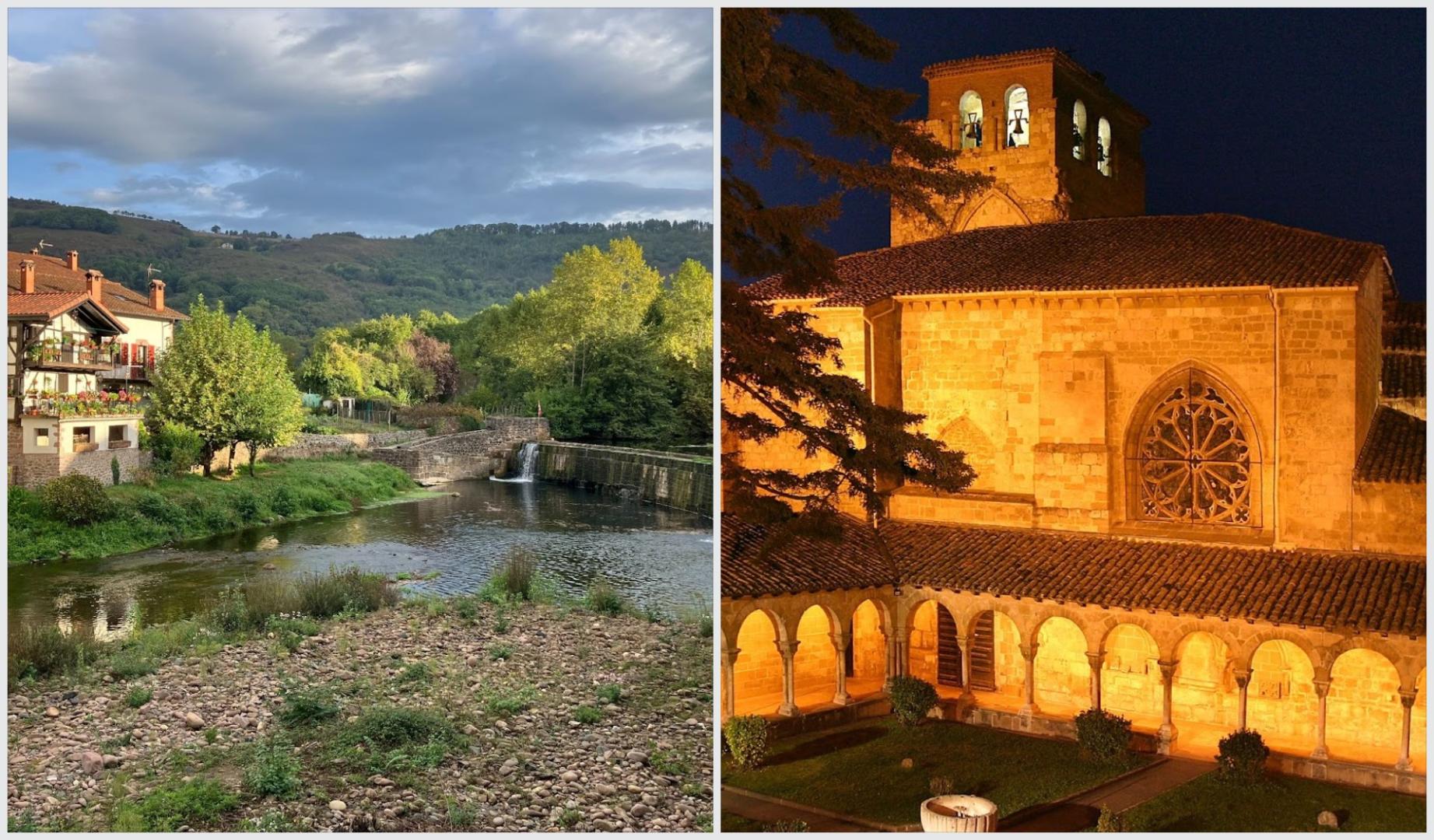 Elizondo (izda.) y Estella (dcha.), localidades navarras que pugnarán por una plaza en la final de la iniciativa de Ferrero Rocher 'Juntos brillamos más'