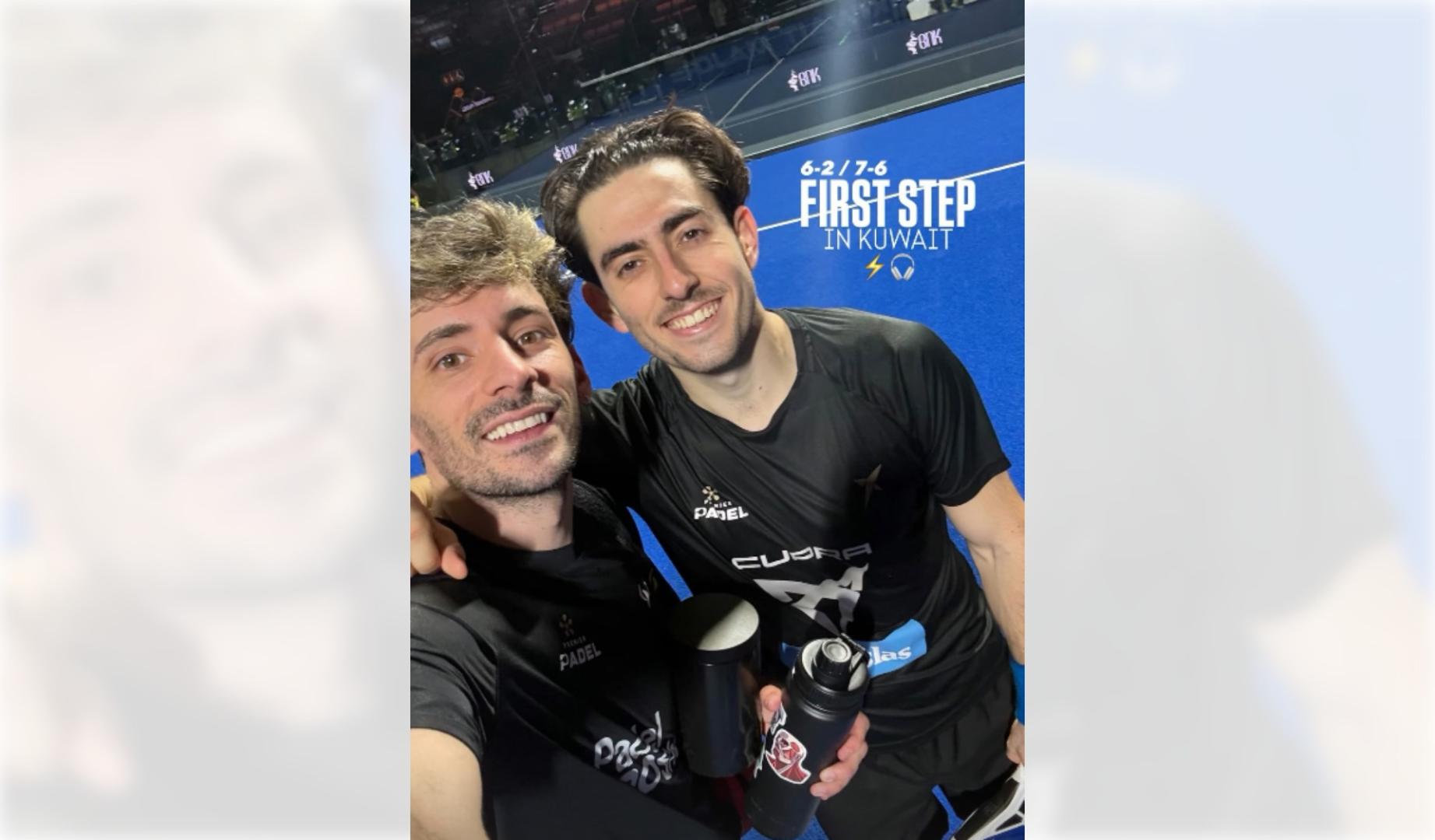 Franco Stupaczuk y Jon Sanz celebran la victoria en su estreno en el Major de Kuwait