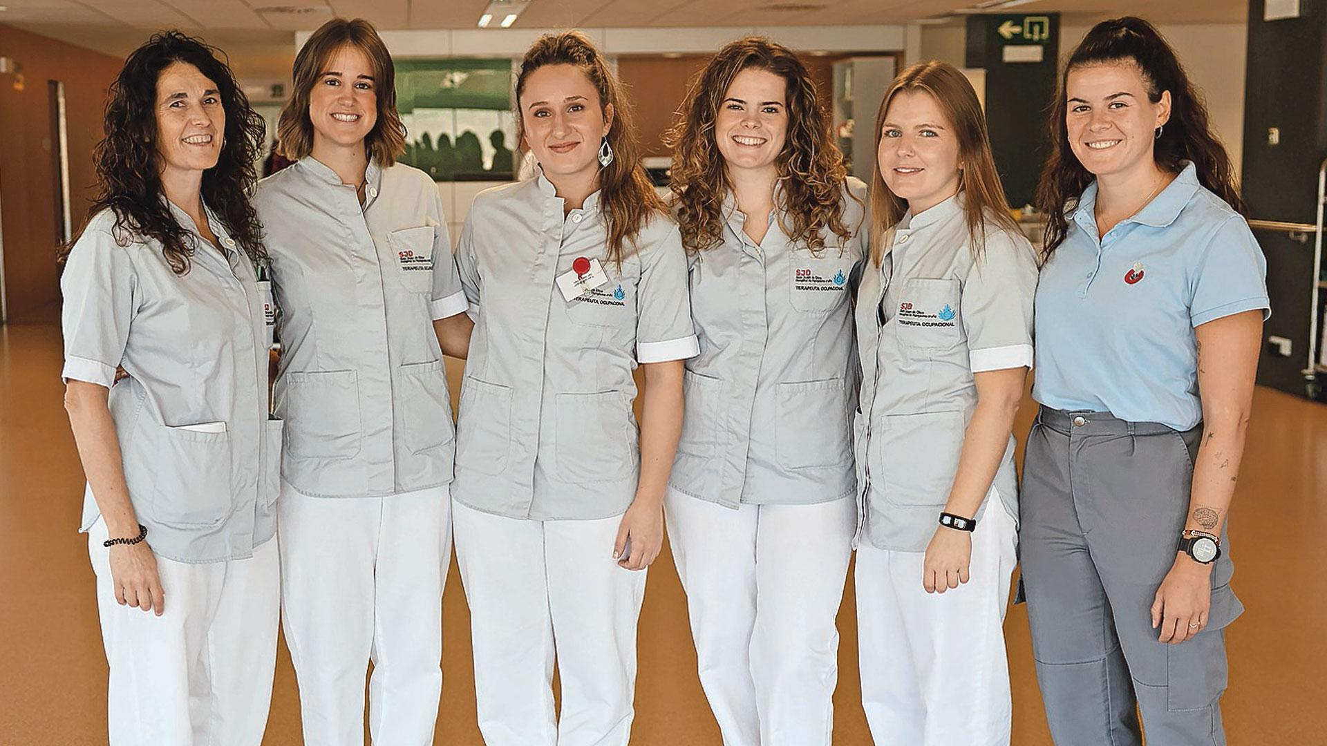 Equipo de terapeutas ocupacionales de San Juan de Dios: Merche Zapata Jiménez, Soraya Monreal Ayanz, Naiara Caballero Medina, Iratxe Garín Murguialday, Andrea Chasco Gastón y Noelia Lus Lascort