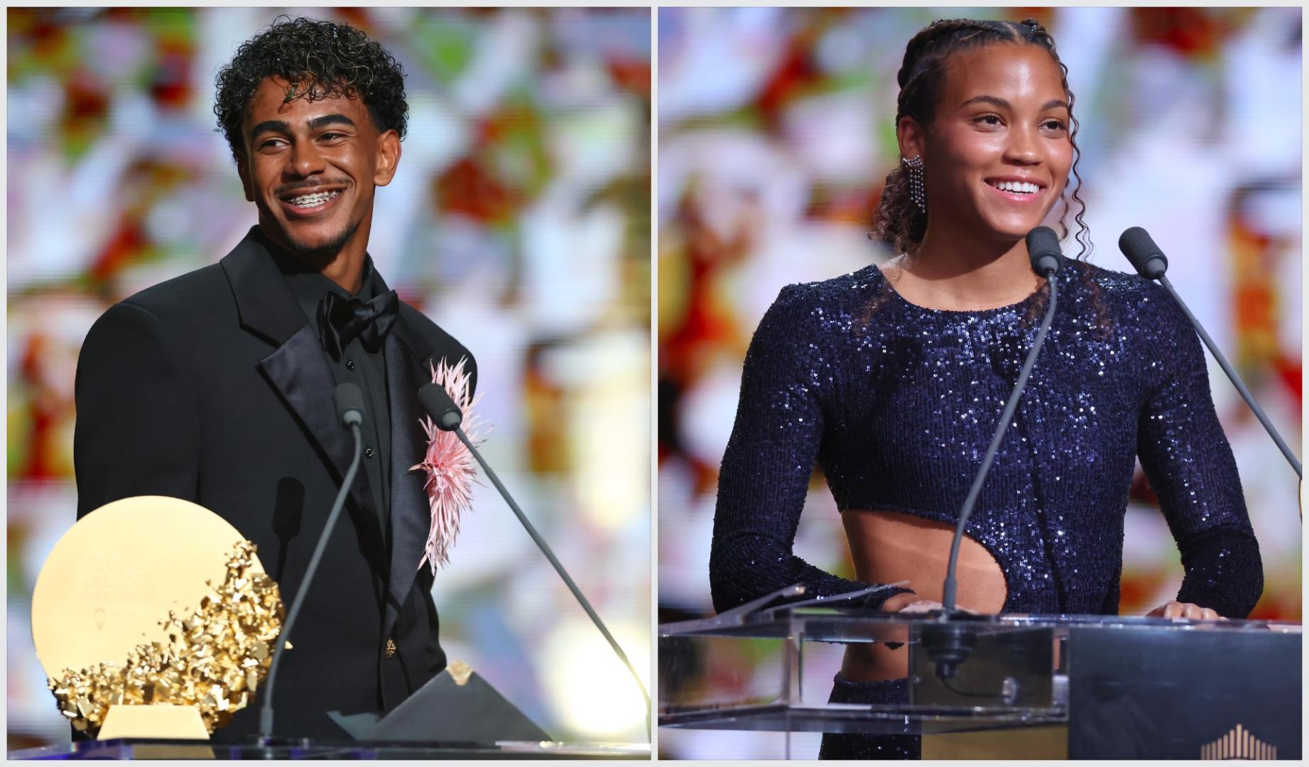 Lamine Yamal y Vicky López, ambos del F.C. Barcelona, han sido los ganadores del Trofeo Kopa al mejor Sub-21 en la gala del Balón de Oro 2026