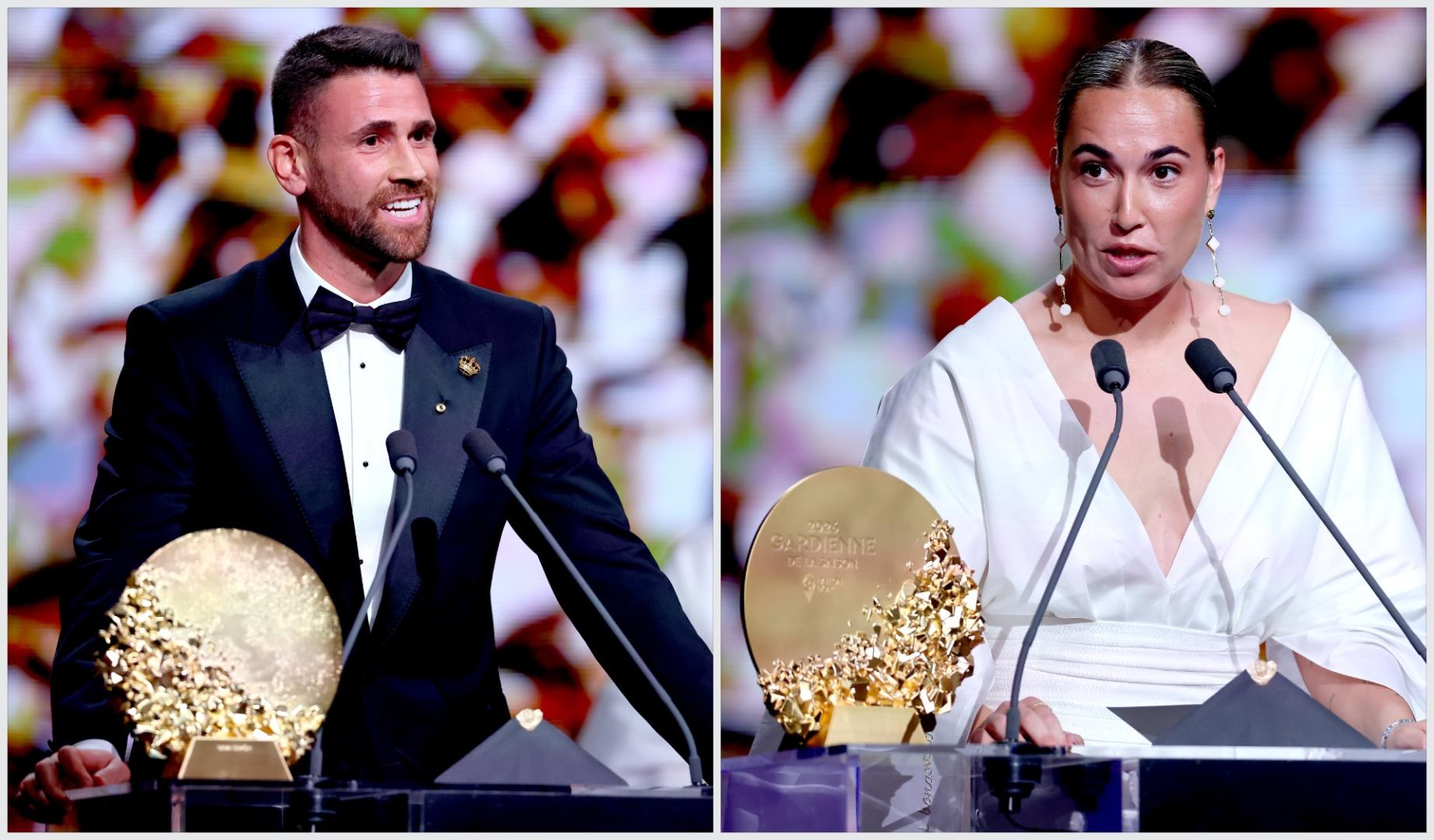 Unai Simón y Cata Coll han sido los ganadores de los premios a los mejores porteros, en la gala del Balón de Oro 2026