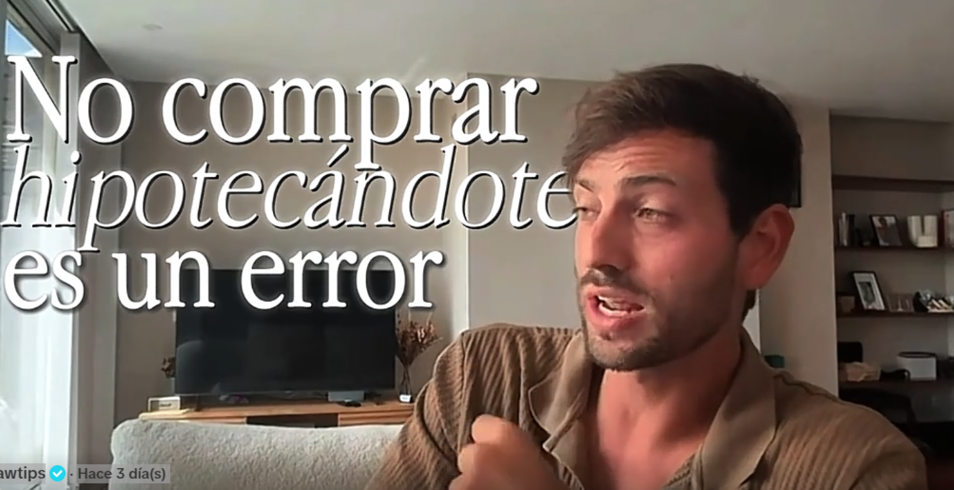 Andrés Millán, abogado y economista, en su vídeo de TikTok