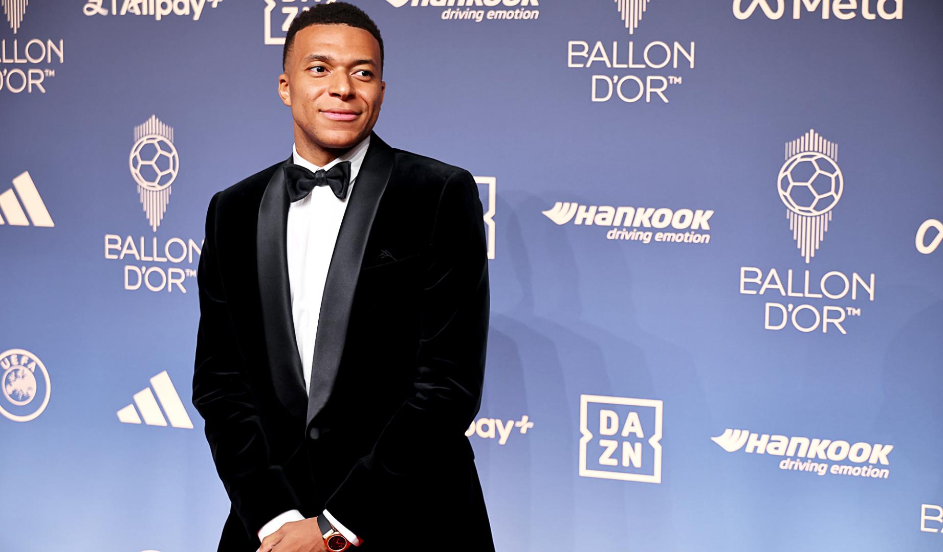 Kylian Mbappé a su llegada al London Palladium Theatre para la gala del Balón de Oro