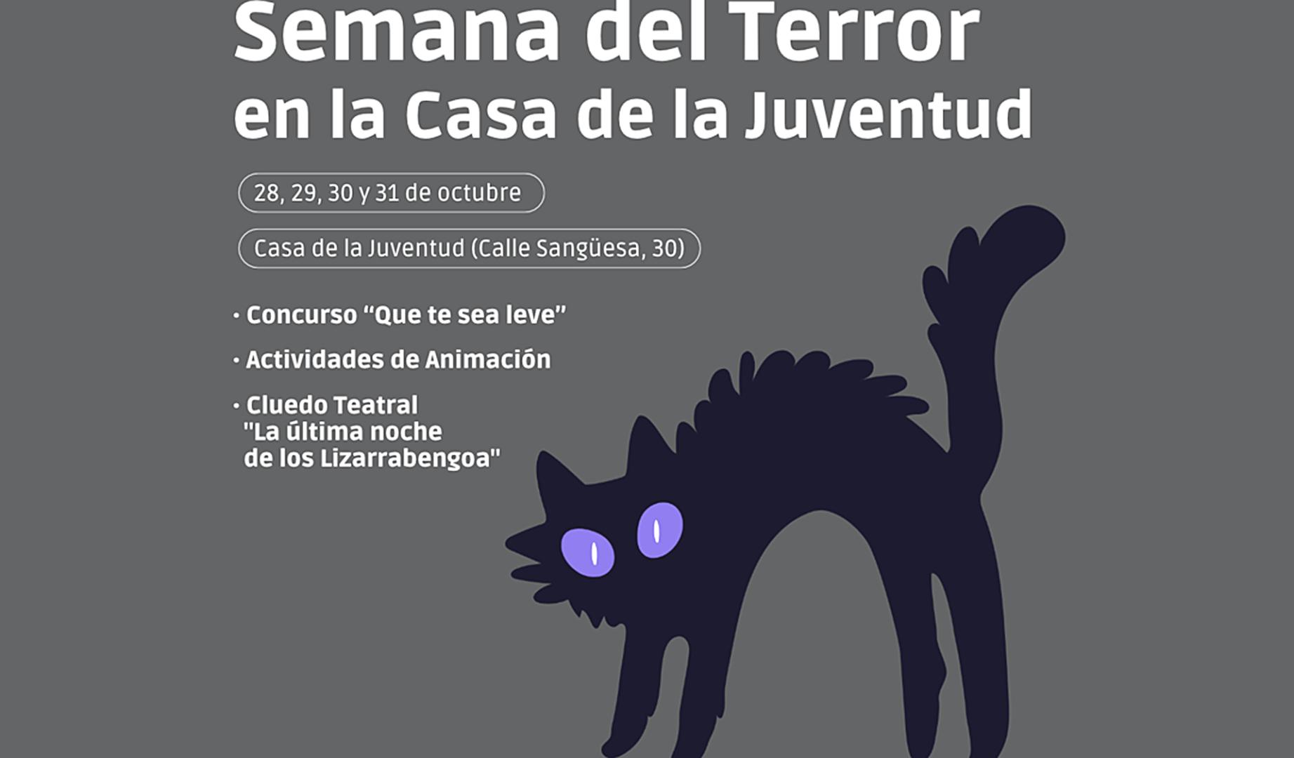 Cartel anunciador de la Semana del Terror en la Casa de la Juventud de Pamplona