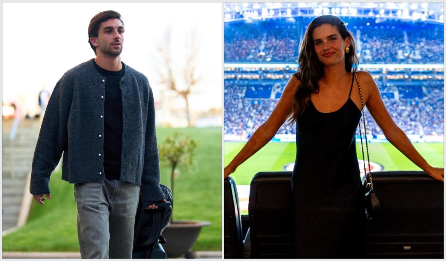 Ferran Torres y Sara Sampaio, en dos fotografías publicadas en sus perfiles de Instagram