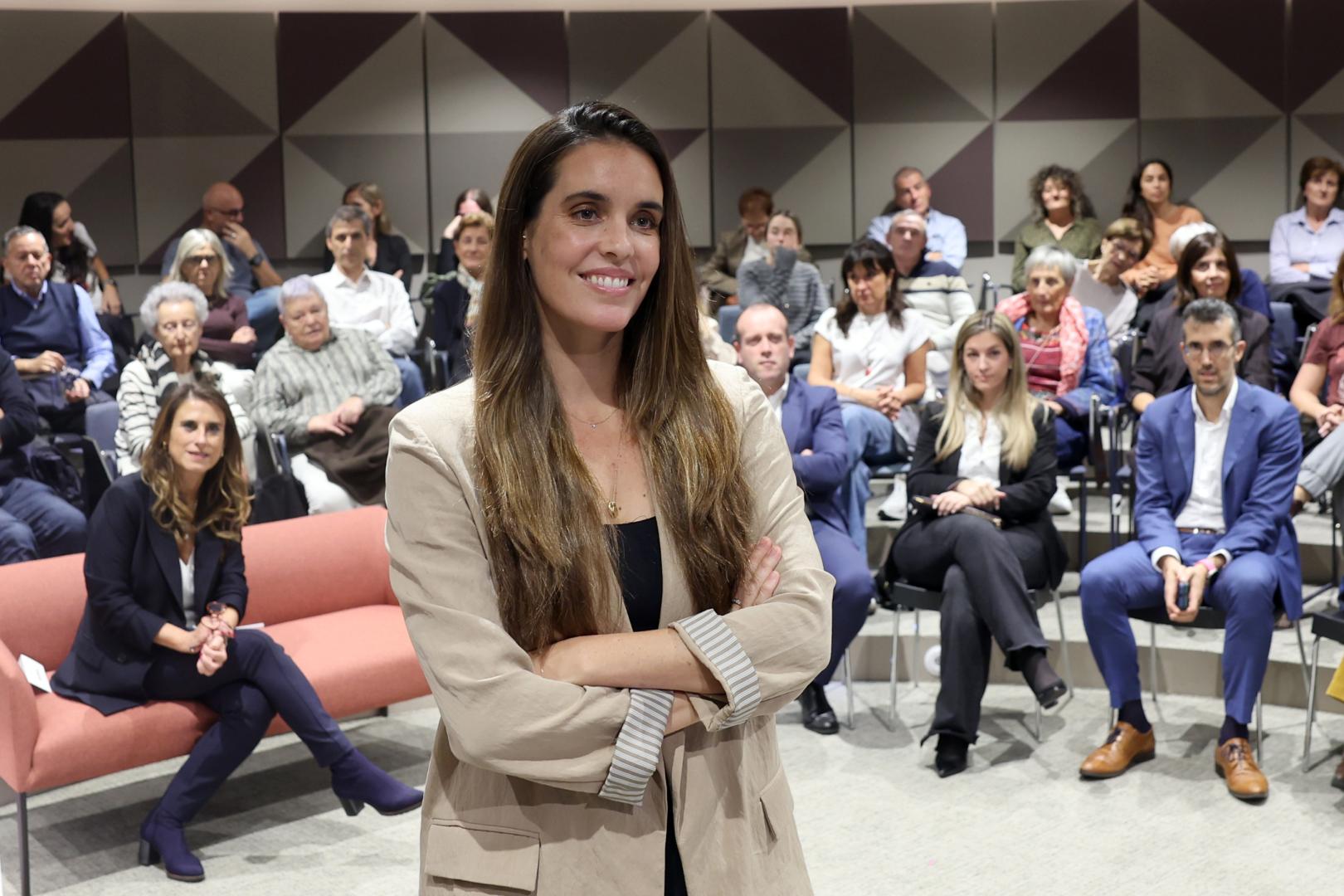 Ona Carbonell, doble medallista olímpica, en el acto de CaixaBank